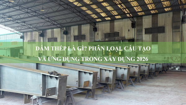 Dầm thép là gì? Phân loại, cấu tạo và ứng dụng trong xây dựng 2026